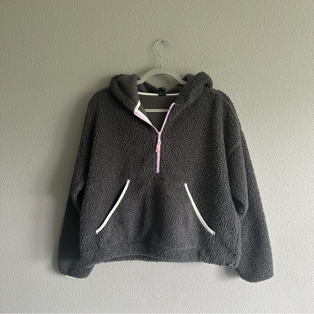 Wild Fable Gray Sherpa Oversized Sweatshirt XS